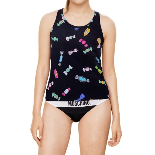 Moschino Candy Print Tank Top Multi Black