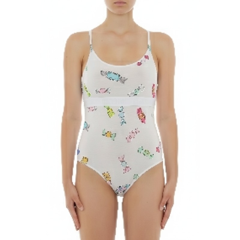 Moschino Floral Print Bodysuit White