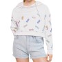 Moschino Candy Print Cropped Hoodie Multi White