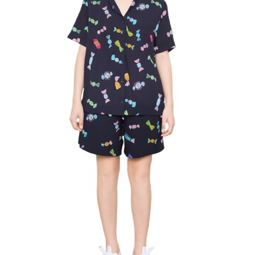 Moschino Candy Print Pajama Set Black
