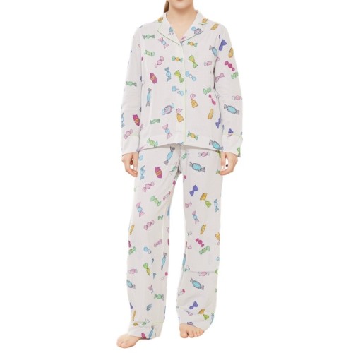 Moschino Candy Print Pajama Set Multi White