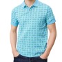 Moschino Logo Print Polo Shirt Light Blue
