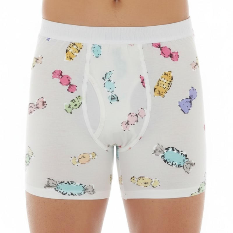 Moschino Candy Print Boxer Shorts White