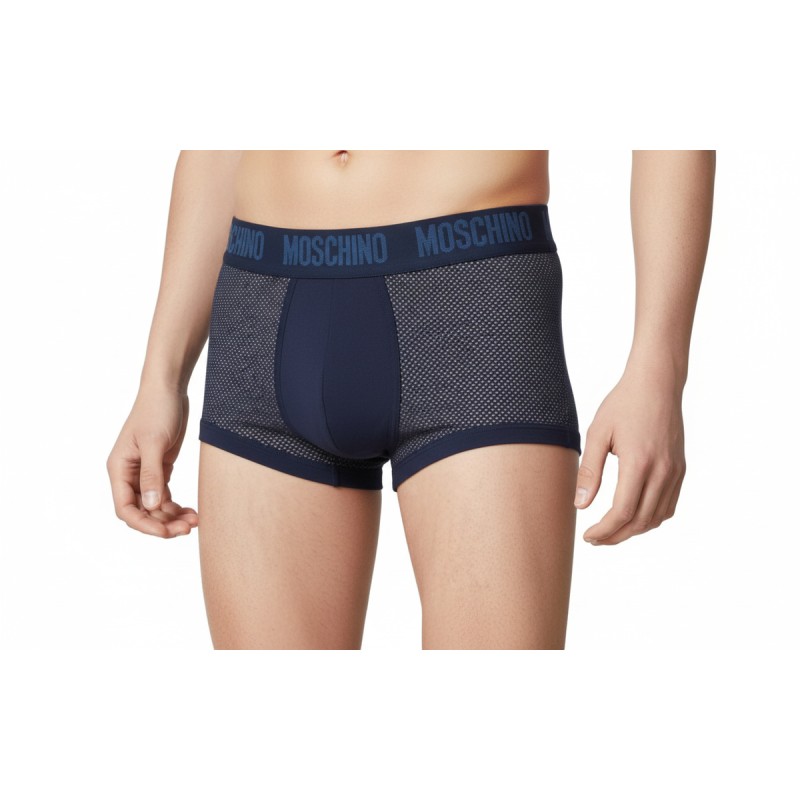 Moschino Mesh Panel Boxer Briefs Navy