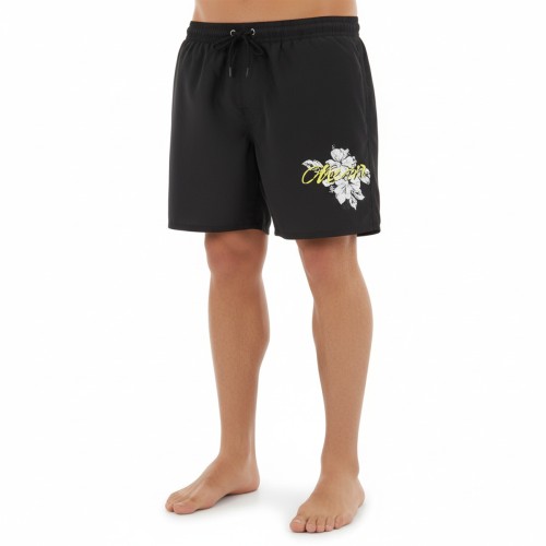 Moschino Tropical Print Swim Shorts Black