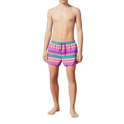 Moschino Multicolor Striped Swim Shorts