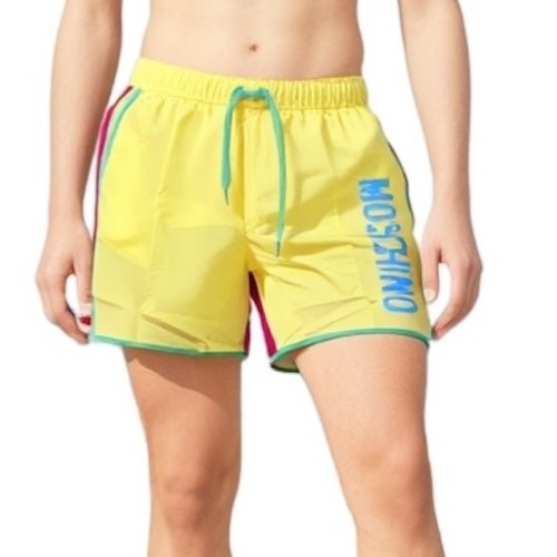Moschino Yellow Logo Swim Shorts