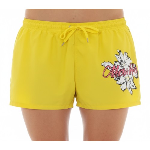 Moschino Yellow Floral Print Swim Shorts