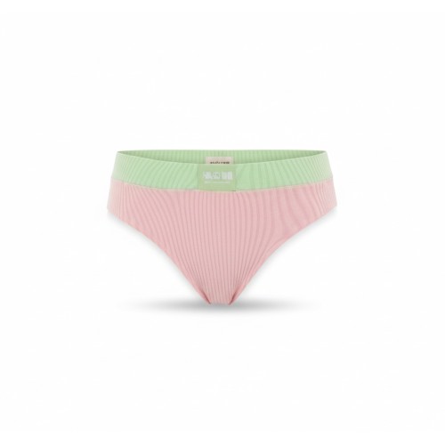 Moschino Ribbed Colorblock Brief Pink Green