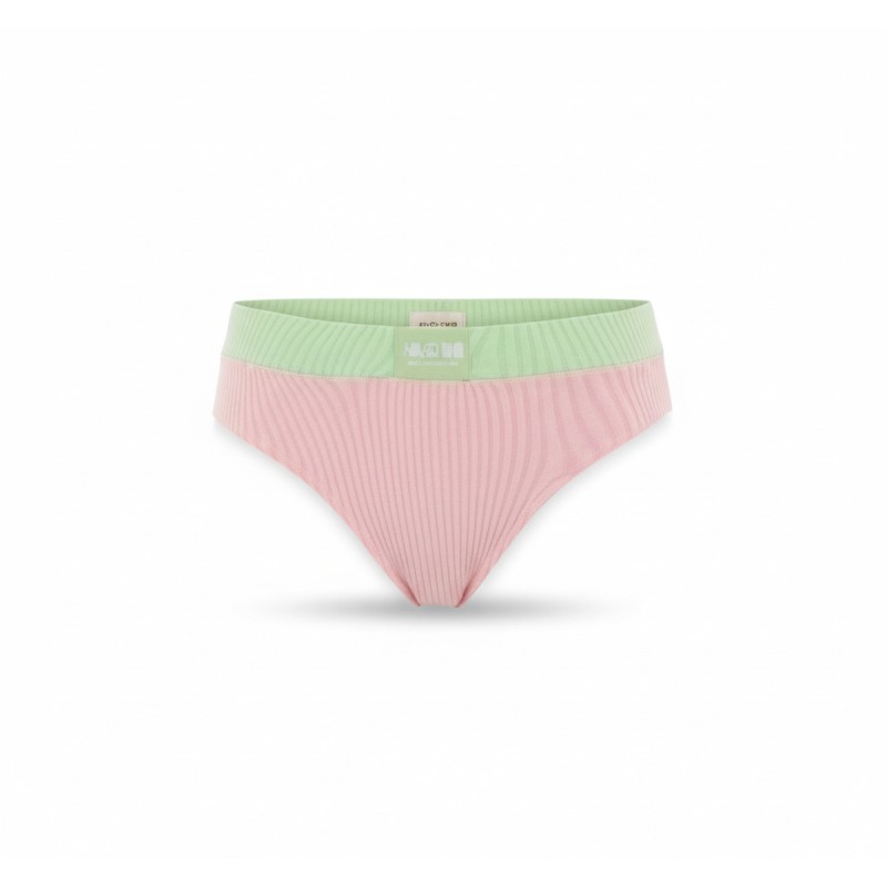 Moschino Ribbed Colorblock Brief Pink Green