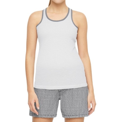 Moschino Ribbed Tank Top White