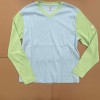 Moschino Color Block V-Neck Long Sleeve Blue