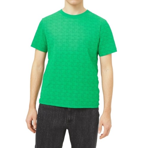 Moschino Grid Embossed T-Shirt Green