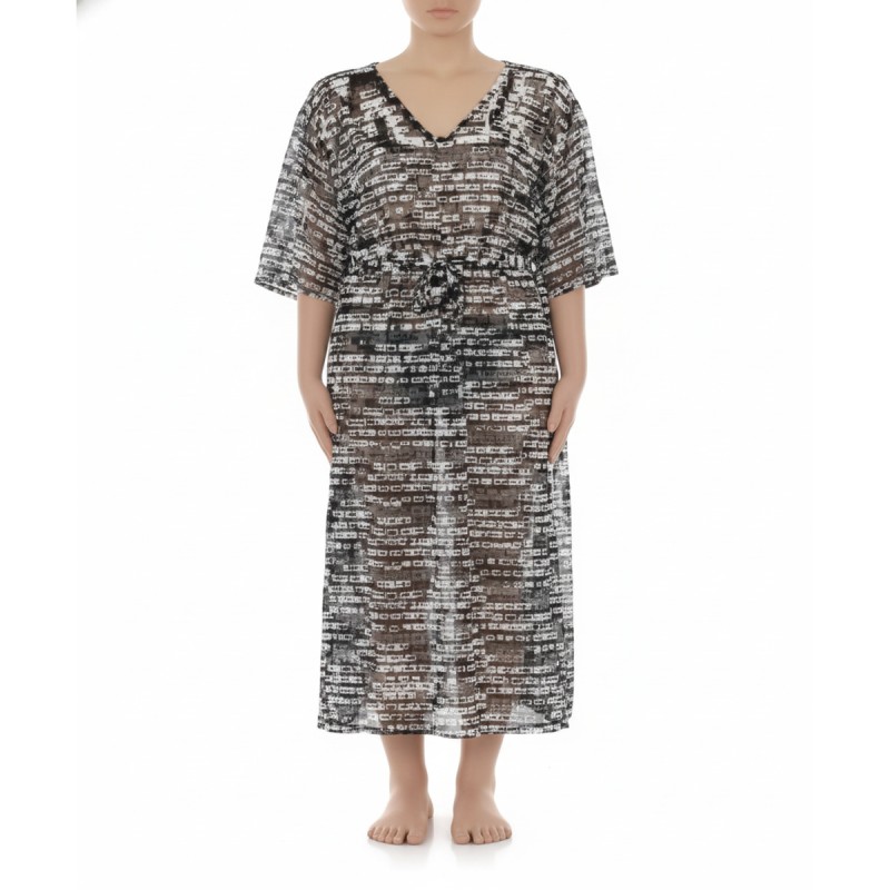 Moschino Abstract Print Midi Dress Grey