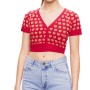 Moschino Teddy Bear Crop Sweatshirt Red