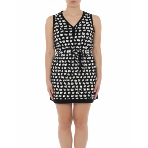 Moschino Black White Polka Dot Mini Dress
