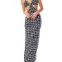 Moschino Heart Print Cutout Maxi Dress Black