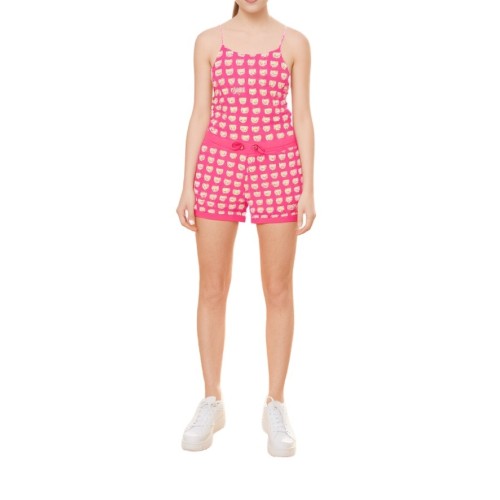 Moschino Teddy Bear Print Romper Pink