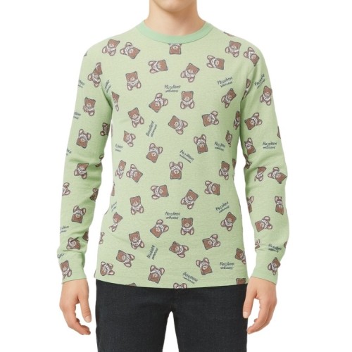 Moschino Teddy Bear Long Sleeve Tee Green