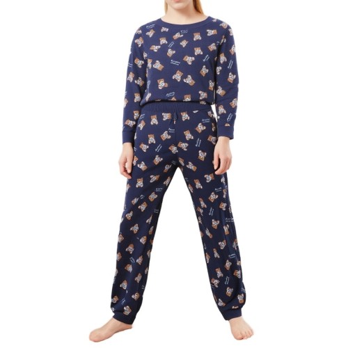 Moschino Teddy Bear Pajama Set Navy