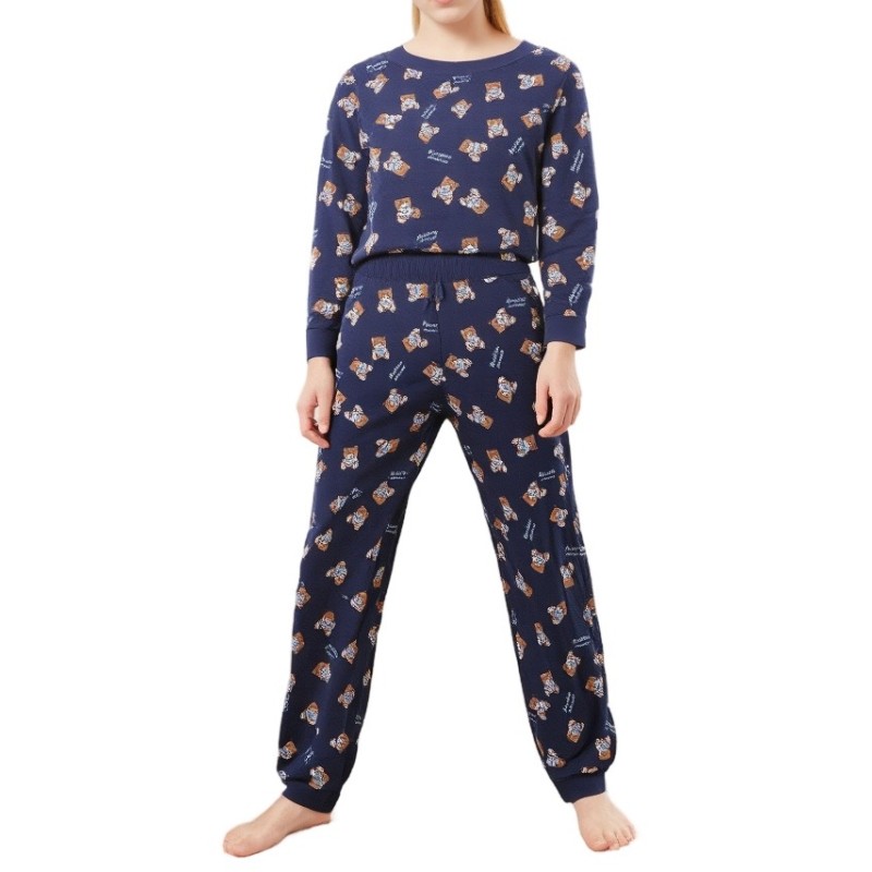 Moschino Teddy Bear Pajama Set Navy