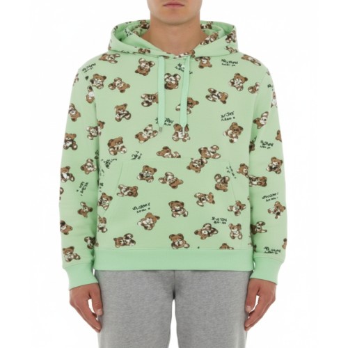Moschino Teddy Bear Print Hoodie Green