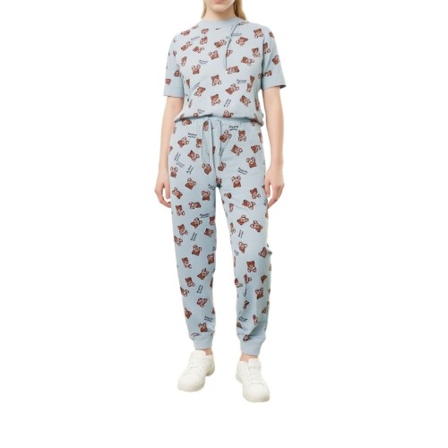 Moschino Teddy Bear Print Jogger Set Light Blue