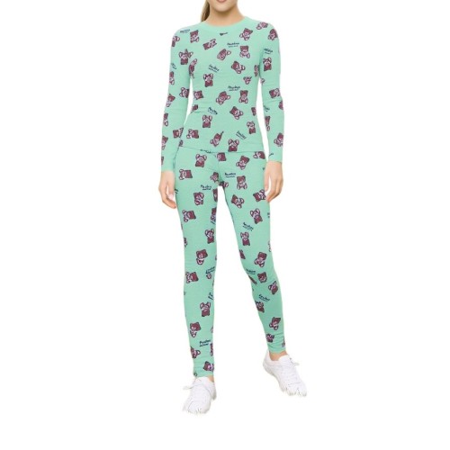 Moschino Teddy Bear Print Leggings Green
