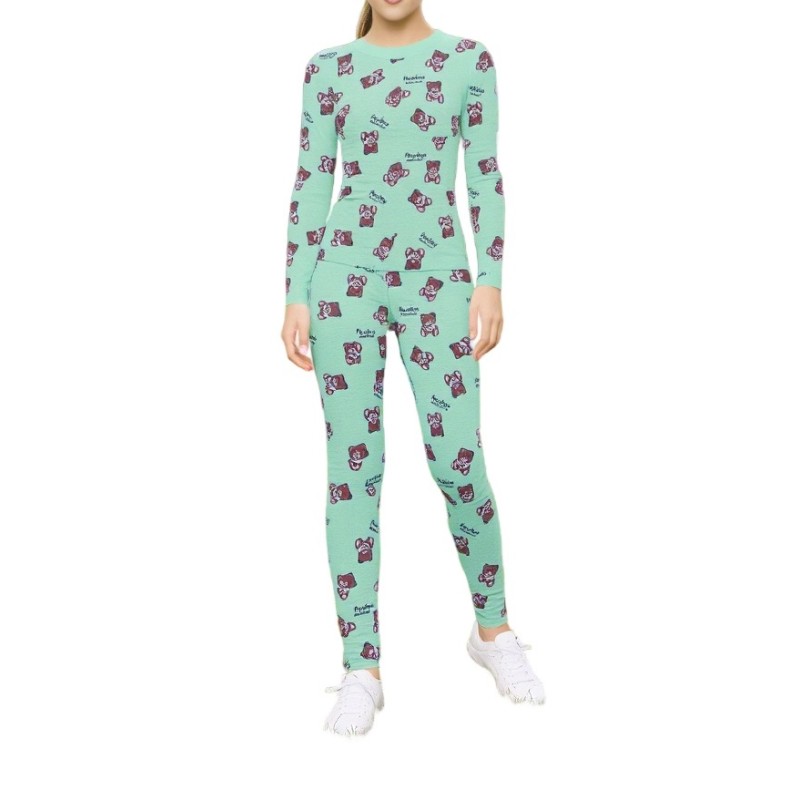 Moschino Teddy Bear Print Leggings Green