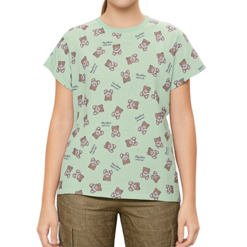 Moschino Teddy Bear Print T-Shirt Green