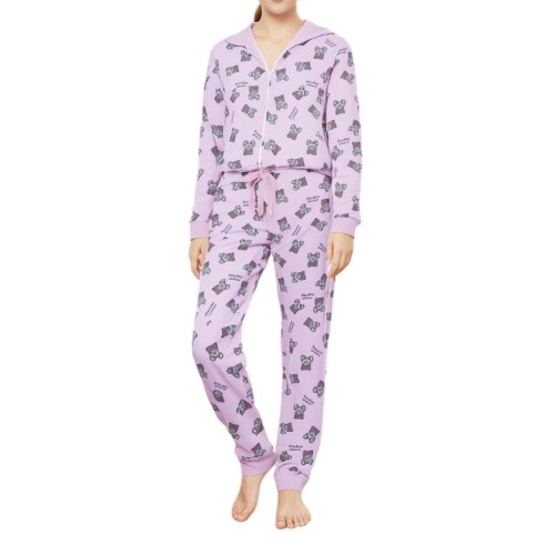 Moschino Bear Print Pajama Set Pink