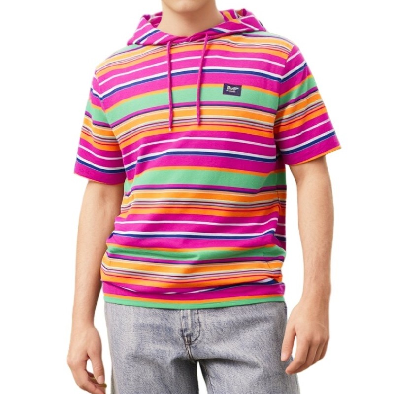 Moschino Multicolor Stripe Hooded T-shirt