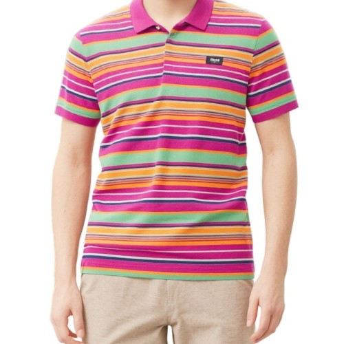 Moschino Rainbow Striped Polo Shirt Multicolor