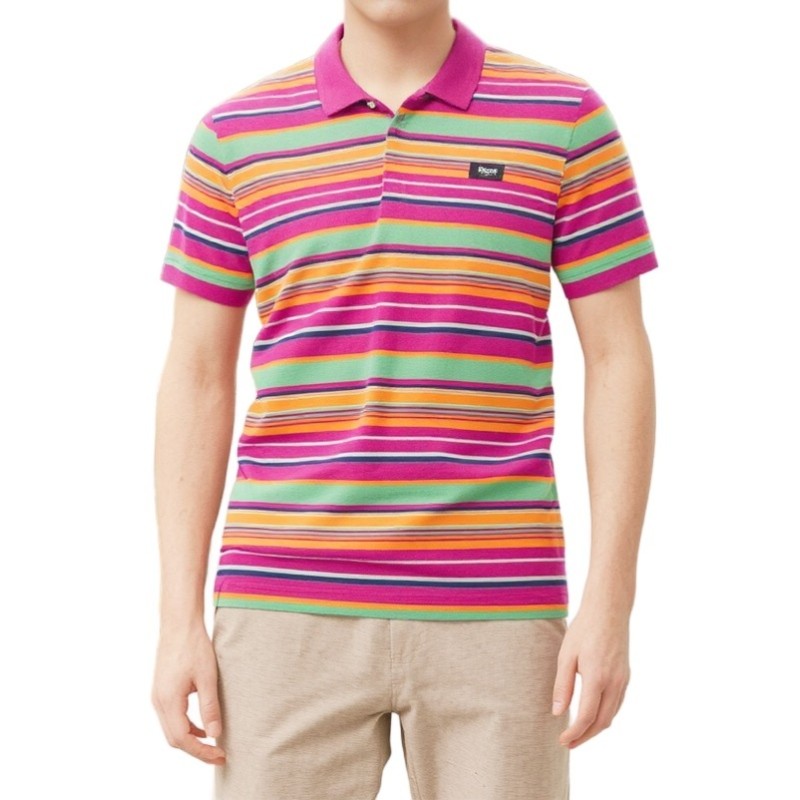 Moschino Rainbow Striped Polo Shirt Multicolor