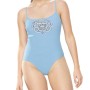Moschino Logo One-Piece Swimsuit Light Blue
