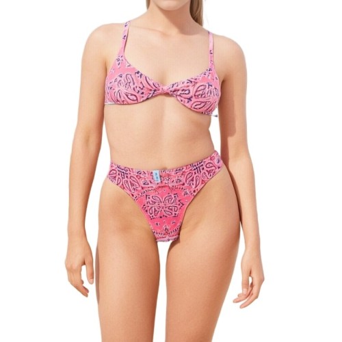 Moschino Pink Paisley Print Bikini Set