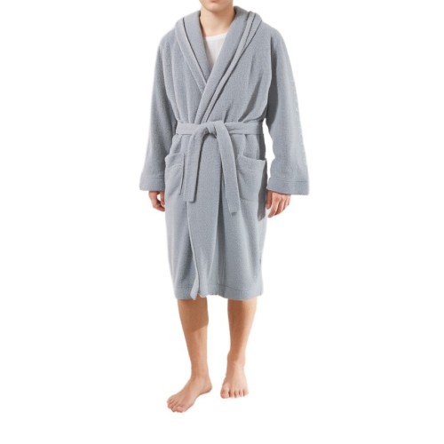 Moschino Light Blue Cotton Bathrobe