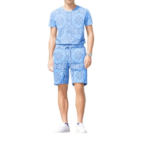 Moschino Paisley Print Shorts Set Blue