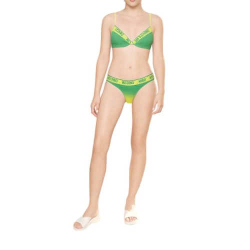 Moschino Logo Band Bikini Green Ombre