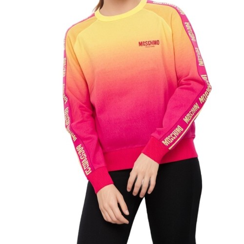 Moschino Ombre Gradient Sweatshirt Pink Yellow