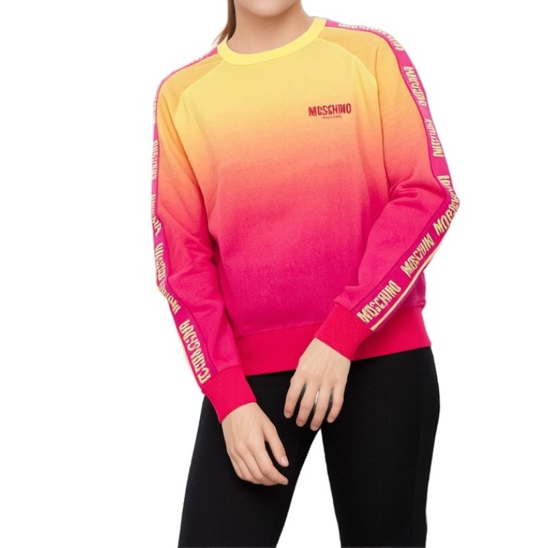 Moschino Ombre Gradient Sweatshirt Pink Yellow