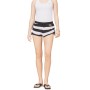 Moschino Striped Beach Shorts Black White