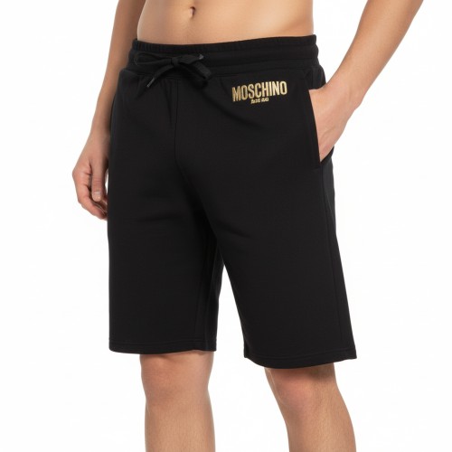 Moschino Black Drawstring Beach Shorts