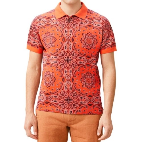 Moschino Bandana Print Polo Shirt Orange