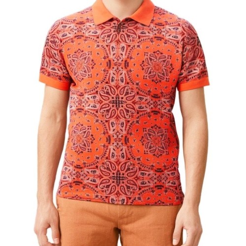 Moschino Bandana Print Polo Shirt Orange