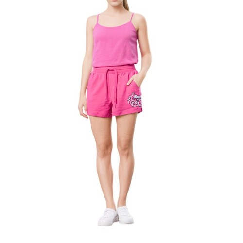 Moschino Pink Logo Drawstring Shorts