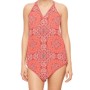 Moschino Coral Paisley Halter Swimsuit