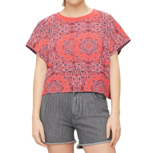 Moschino Paisley Print T-shirt Coral