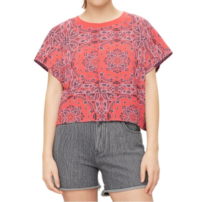 Moschino Paisley Print T-shirt Coral