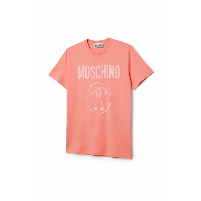 Moschino Logo Circle Coral T-shirt